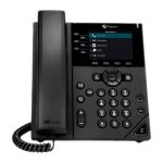 POLY VVX 350 6-line Desktop Business IP Phone with dual 10/100/1000 Ethernet ports PoE only Ships without power supply (2200-48830-025)