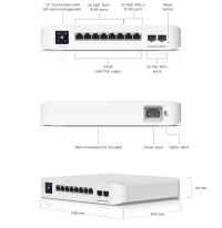 Ubiquiti Unifi Switch Professional 8 PoE (USW-Pro-8-PoE) (120W) - imagine 3