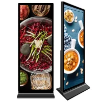 SYN Edgeless 4K Floor Standing Digital Signage Kiosk For Advertisement