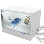 SYN White Touch Screen Transparent Lcd Showcase With Android System / Remote Control