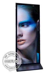 SYN Freestanding 4K 75" Full Screen LCD Kiosk Digital Signage Poster