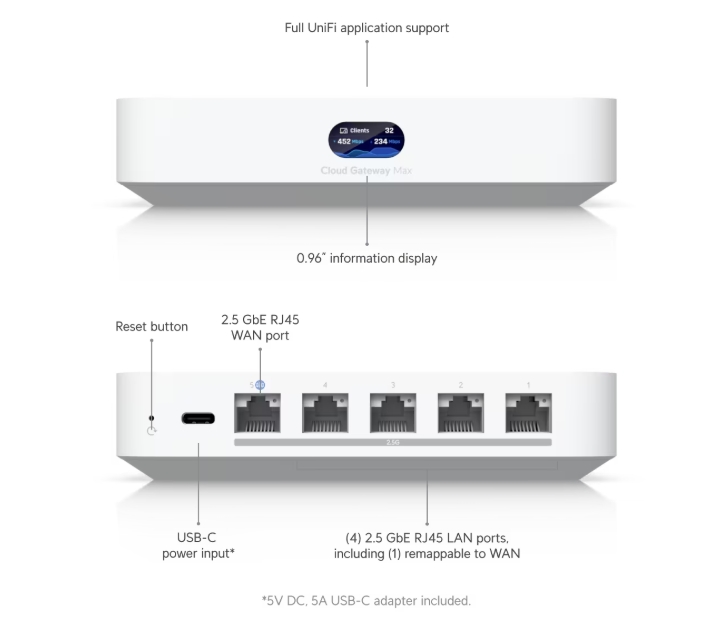 Ubiquiti UniFi Cloud Gateway Max (UCG-Max-NS) - imagine 7