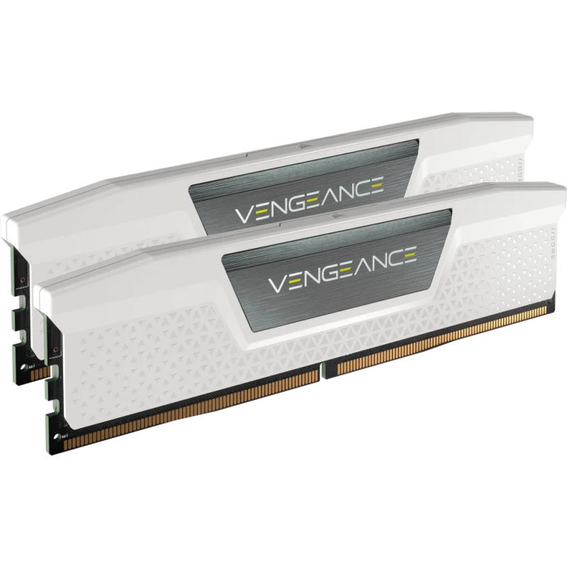 Memorie RAM Corsair, DIMM, DDR5, 32GB, 5600MHz, 1.25V, CL40, Kit of 2, Vengeance, alb (CMK32GX5M2B5600C40W)