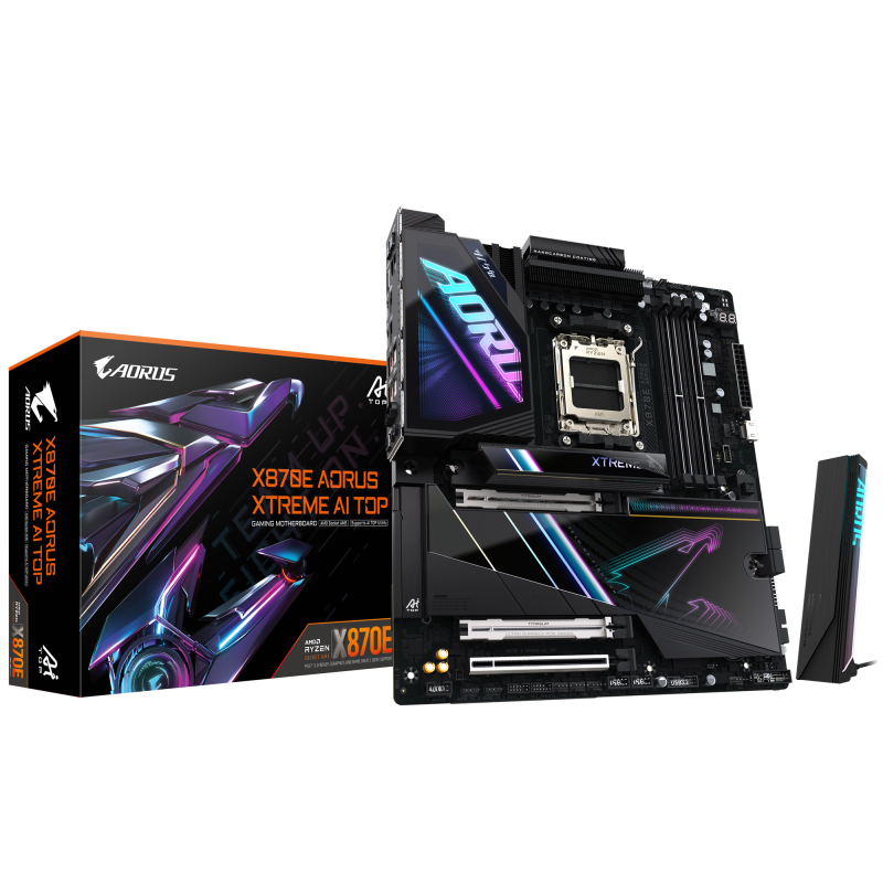 Placa de Baza GIGABYTE X870E AORUS XTREME AI TOP AM5, 4x DDR5, 2x USB4 Type-c 1x HDMI 1x Front HDMI, 2x PCIE 5.0 x16 1x PCIE 4.0 x16, 4x M.2, 4x SATA 6GB/s, E-ATX (X870E A XTREME AI TOP)