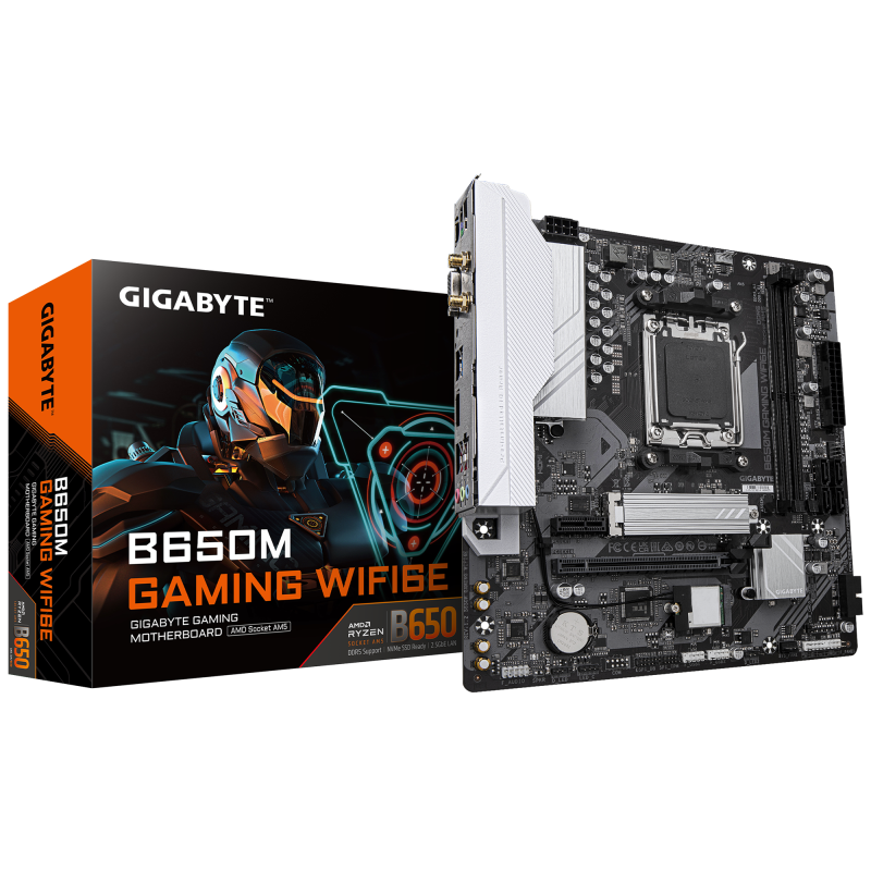 Placa de Baza GIGABYTE B650M GAMING WIFI6E AM5, 2x DDR5, 1x D-Sub 1x HDMI, 1x PCIE 4.0 x16 1x PCIE 3.0 x1, 1x M.2, 4x SATA 6GB/s, mATX (B650M GAMING WIFI6E)