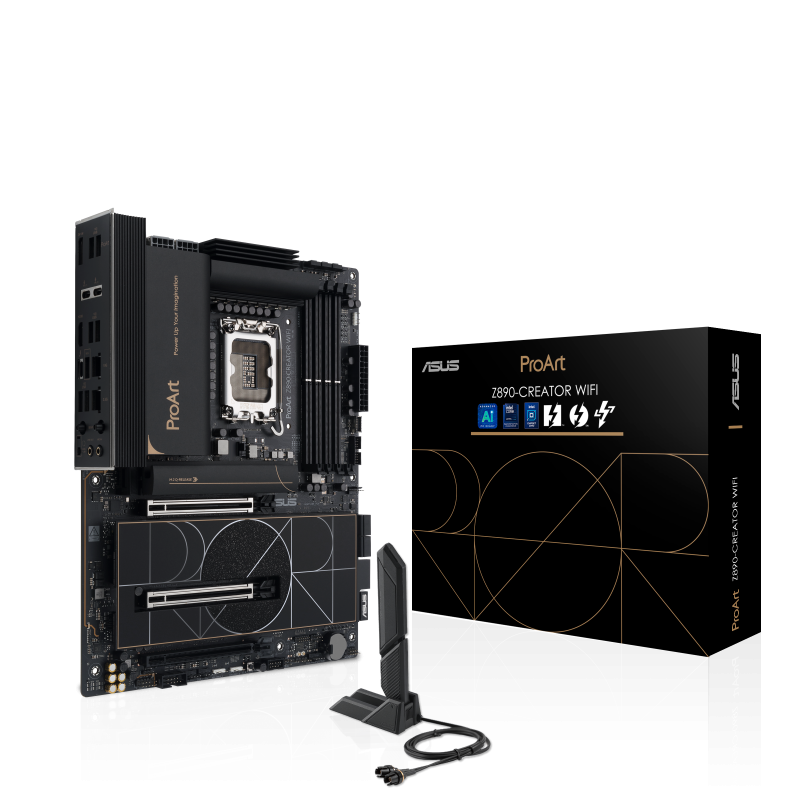 Placa de Baza ASUS PROART Z890-CREATOR WIFI LGA1851, 4x DDR5, 1x HDMI 3x Intel Thunderbolt, 2x PCIE 5.0 x16 1x PCIE 4.0 x16, 5x M.2, 4x SATA 6GB/s, ATX (PROART Z890-CREATOR WIFI)