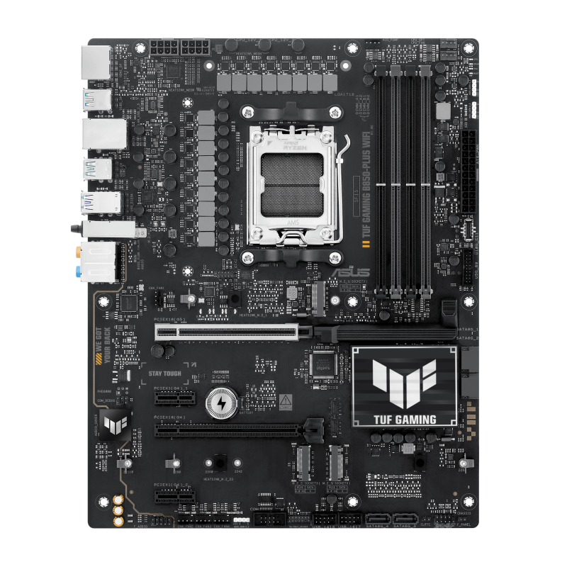 Placa de Baza ASUS TUF GAMING B850-PLUS WIFI AM5, 4x DDR5, 1x DP 1x HDMI, 1x PCIE 5.0 2x PCIE 4.0 x16 2x PCIE 4.0 x1, 3x M.2, 4x SATA 6GB/s, ATX (TUF GAMING B850-PLUS WIFI)