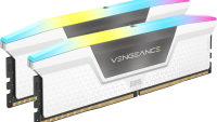 Memorie RAM Corsair, RGB, DIMM, DDR5, 32GB, 6000MHz, 1.4V, CL30, Kit of 2, Vengeance, XMP 3.0, alb (CMH32GX5M2B6000C30W)