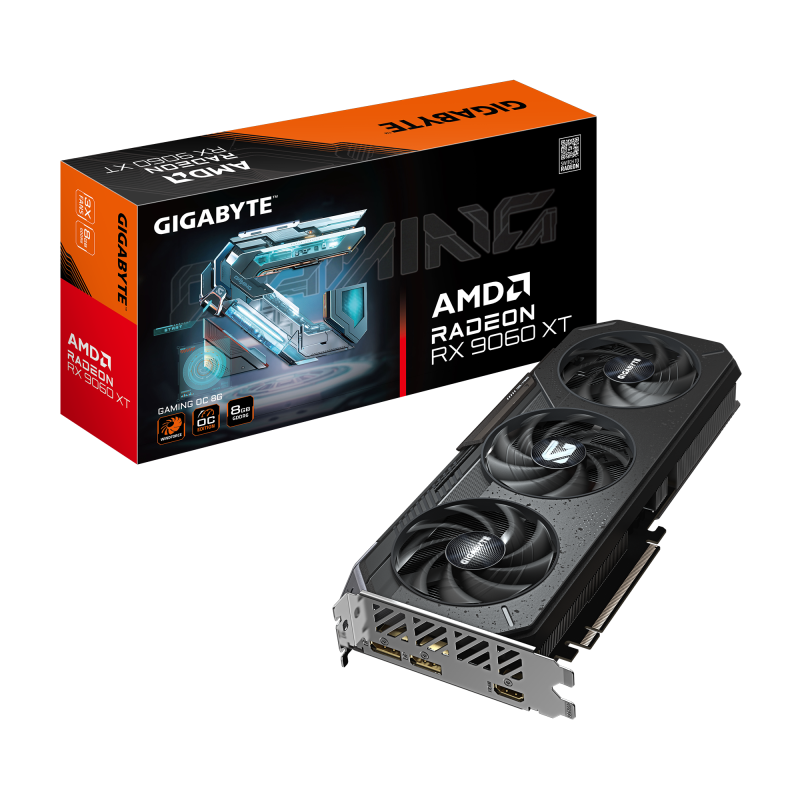 Placa Video GIGABYTE RX 9060XT GAMING OC 8GB GDDR6, PCIE 5.0, 2x DP 2x HDMI (GV-R9060XTGAMING OC-8GD)
