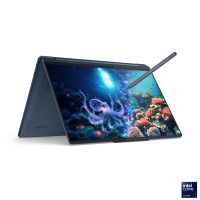 Laptop Lenovo Yoga 9 2-in-1 14ILL10, 14" 2.8K WQXGA+ (2880x1800) OLED 1100nits (peak) / 500nits (typical) Glossy / Anti-fingerprint, 100% DCI- P3, 120Hz, Eyesafe®, Dolby Vision®, DisplayHDR™ True Black 1000, Glass, Touch, Intel® Core™ Ultra 7 258V, 8C (4P + 4LPE) / 8T, Max Turbo up to 4.8GHz, 12MB (83LC001RRM)
