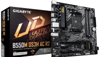 Placa de Baza GIGABYTE B550M DS3H AC R2 AM4, 4x DDR4, 1x DP 1x HDMI, 1x PCIE 4.0 x16 1x PCIE 3.0 x16 1x PCIE 3.0 x1, 2x M.2, 4x SATA 6GB/s, mATX (B550M DS3H AC R2)