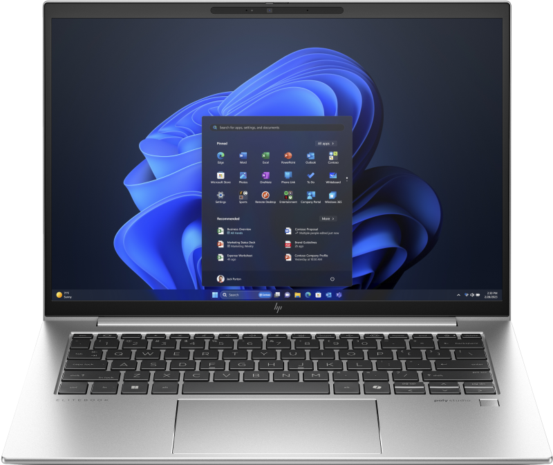 Laptop HP EliteBook 840 G11, 14.0 inch WUXGA (1920x1200) LED UWVA Anti- Glare Image Recognition 300 nits, Intel Core U7-155H 16-Core (2.5GHz, up to 4.8GHz, 24MB), video integrat Intel Graphics, RAM 32GB DDR5 5600Mhz (1x32GB), SSD 1TB PCIe NVMe, no ODD, Active SmartCard, Audio by Poly Studio, două (9G0B9ET)