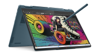 Laptop Lenovo Yoga 7 2-in-1 14AKP10, 14" 2.8K WQXGA+ (2880x1800) OLED 1100nits (peak) / 500nits (typical) Glossy / Anti-fingerprint, 100% DCI-P3, 120Hz, Dolby Vision®, TÜV Low Blue Light, DisplayHDR™ True Black 1000, Glass, Touch, AMD Ryzen™ AI 7 350 (8C / 16T, 2.0 / 5.0GHz, 8MB L2 / 16MB L3), video (83JR003BRM)