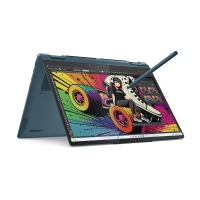 Laptop Lenovo Yoga 7 2-in-1 14AKP10, 14" 2.8K WQXGA+ (2880x1800) OLED 1100nits (peak) / 500nits (typical) Glossy / Anti-fingerprint, 100% DCI-P3, 120Hz, Dolby Vision®, TÜV Low Blue Light, DisplayHDR™ True Black 1000, Glass, Touch, AMD Ryzen™ AI 7 350 (8C / 16T, 2.0 / 5.0GHz, 8MB L2 / 16MB L3), video (83JR003BRM)