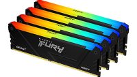 Memorie RAM Kingston DDR4 64GB 3200Mhz CL16 1.45V Quad Channel Kit Fury Beast RGB Black XMP (KF432C16BB2AK4/64)