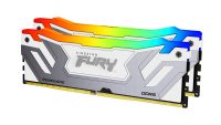 Memorie RAM Kingston DDR5 48GB 8400Mhz CL40 1.45V Dual Channel Kit Fury Renegade Silver/White RGB CUDIMM XMP (KF584CU40RWAK2-48)