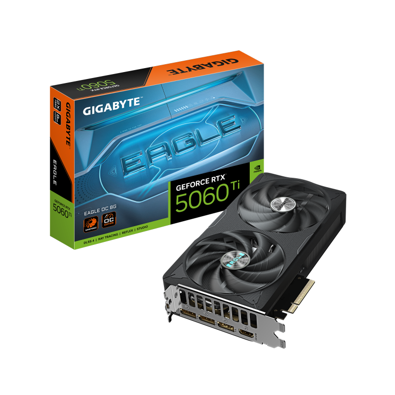 Placa Video GIGABYTE GEFORCE RTX 5060 TI EAGLE OC 8GB GDDR7 128 bit, PCIE 5.0, 1x HDMI 3x DP (GV-N506TEAGLE OC-8GD)