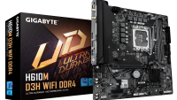Placa de Baza GIGABYTE H610M D3H DDR4 LGA1700, 2x DDR4, 1x DP 1x HDMI, 1x PCIE 4.0 x16 1x PCIE 3.0 x1 2x M.2, 4x SATA 6GB/s, mATX (H610M D3H WIFI DDR4)
