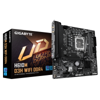 Placa de Baza GIGABYTE H610M D3H DDR4 LGA1700, 2x DDR4, 1x DP 1x HDMI, 1x PCIE 4.0 x16 1x PCIE 3.0 x1 2x M.2, 4x SATA 6GB/s, mATX (H610M D3H WIFI DDR4)