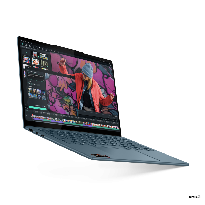 Laptop Lenovo Yoga Slim 7 14AKP10, 14" WUXGA (1920x1200) OLED 600nits (peak) / 400nits (typical) Glossy, 100% DCI-P3, 60Hz, Eyesafe®, Dolby Vision®, DisplayHDR™ True Black 500, X-Rite®, AMD Ryzen™ AI 7 350 (8C / 16T, 2.0 / 5.0GHz, 8MB L2 / 16MB L3), video Integrated AMD Radeon™ 860M Graphics, RAM 1x (83JY001QRM)