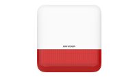 Sirene de exterior wireless AXPRO Hikvision DS-PS1-E-WE(Red Indicator), frecventa de operare: 868 MHz, comunicare bidirectionala Tri-X wireless protocol, distanta de comunica RF: 1600metri, criptare: AES-128, 2 x tamper, Strobe light RED, nivel sonor: 110 dB, 3 tipuri de sonerii de alarma: alarma la (DS-PS1-E-WE-R)