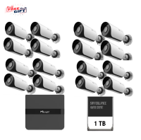 MILESIGHT TECHNOLOGY Kit supraveghere video Milesight 16 buc camera Bullet MS-C2964-UPD + 1buc NVR MS-N5016-PE (KIT16BULLET2MP)