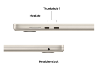 MacBook Air 15.3" Retina/Apple M4 (CPU 10- core, GPU 10- core, Neural Engine 16- core)/24GB/512GB - starlight - INT KB (2025) (MC6K4RO/A)