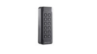 Cititor card cu tastatura Hikvision, DS-K1802MK; citeste carduri MIFARE; frecventa operare: 13.56MHz; indicator LED de stare si alimentare; Processor: 32-bit; Reading Range: <50mm (<1.97); Supports Wiegand (W27/W35) protocol, Dust-proof, IP 65; dimensiuni: 115.9mm×43.3mm×17mm; montare aplicata (DS-K1802MK)
