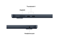 MacBook Air 15.3" Retina/Apple M4 (CPU 10-core, GPU 10-core,NeuralEngine 16-core)/16GB/512GB - Midnight - US English (cto from MW1M3RO/A) (Z1DH000HA)