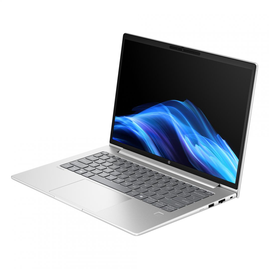 Laptop HP ProBook 4 G1i cu procesor Intel Core U5-225U 12-Core (1.7GHz, up to 4.8GHz, 12MB)- 12 NPU TOPS, 14.0 inch WUXGA, 16GB DDR5, SSD 512GB PCIe NVMe, Intel Graphics, Windows 11 Pro 64bit, AI PC(<40 TOPS), Pike Silver, 1yw (AD2R3ET)