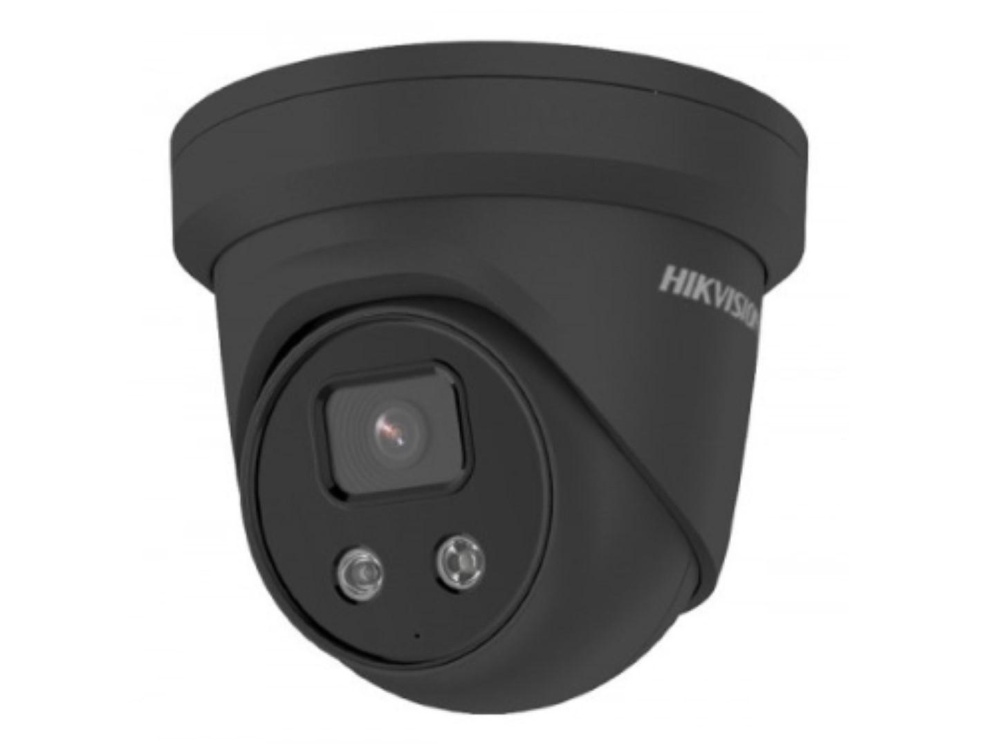 Camera supraveghere Hikvision IP turret DS-2CD2346G2-ISU/SL(2.8mm)(C) (black), 4MP, culoare neagra, Acusens - filtrarea alarmelor false dupa corpul uman si masini, alarma vizuala(lumina stroboscopica) si alarma audio pentru avertizarea intrusilor, audio bidirectional, low-light performance powered (DS-2CD2346G2ISUSLB)