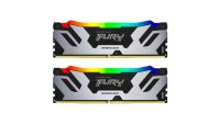 Memorie RAM Kingston DDR5 32GB 7200MHz CL38 1.35V Dual Channel Kit Fury Rengade Silver/Black RGB XMP (KF572C38RSAK2-32)