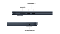 MacBook Air 15.3" Retina/Apple M4 (CPU 10- core, GPU 10- core, Neural Engine 16- core)/16GB/512GB - Midnight - INT KB (2025) (MW1M3RO/A)