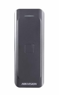 Card reader Hikvision, DS-K1802E; Reads EM card; Card Reading Frequency: 125KHz; Processor: 32-bit; Reading Range: ≤50mm (≤1.97"); Supports Wiegand(W27/W35) protocol, Dust-proof, IP 65. (DS-K1802E)