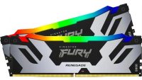 Memorie RAM Kingston DDR5 32GB 6400Mhz CL32 1.4V Dual Channel Kit Fury Renegade Silver/Black RGB XMP (KF564C32RSAK2-32)