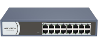 Switch Hikvision DS-3E0116R-O: 16 × 10/100 Mbps RJ45 Port,  tensiune alimentare 220 VAC, 50/60 Hz, dimensiuni: 257..0 mm × 44.5 mm × 175.8 mm, greutate: 1.1kg, montare pe birou, in rack sau pe perete. (DS-3E0116R-O)