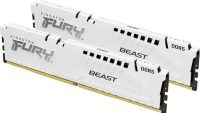 Memorie RAM Kingston DDR5 32GB 6400Mhz CL32 1.4V Dual Channel Kit Fury Beast White XMP (KF564C32BWK2-32)