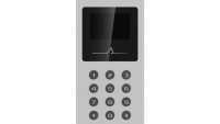 Post videointerfon de exterior pentru blocuri Hikvision DS-KD3003-E6, monitor LCD color  3.5-inch, rezolutie 480 × 320, camera video 2MP HD, unghi vizualizare: 120° wide, deschidere cu card si cod pin, capacitate utilizatori: 10000, capacitate conectare posturi interior: 500, audio: microfon si (DS-KD3003-E6)