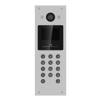 Post videointerfon de exterior pentru blocuri Hikvision DS-KD3003-E6, monitor LCD color  3.5-inch, rezolutie 480 × 320, camera video 2MP HD, unghi vizualizare: 120° wide, deschidere cu card si cod pin, capacitate utilizatori: 10000, capacitate conectare posturi interior: 500, audio: microfon si (DS-KD3003-E6)
