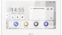 Post interior videointerfon 7 inchi cu Android Hikvision DS-KH9310-WTE1 (B)WIFI, management pentru toate sistemele Hikvision conectate prin Hik Connect, apelare video si deschidere usa din aplicatia mobila, ecran TFT 7 inch color, rezolutie 1024 × 600,  audio bidirectional (microfon si difuzor (DS-KH9310-WTE1(B))