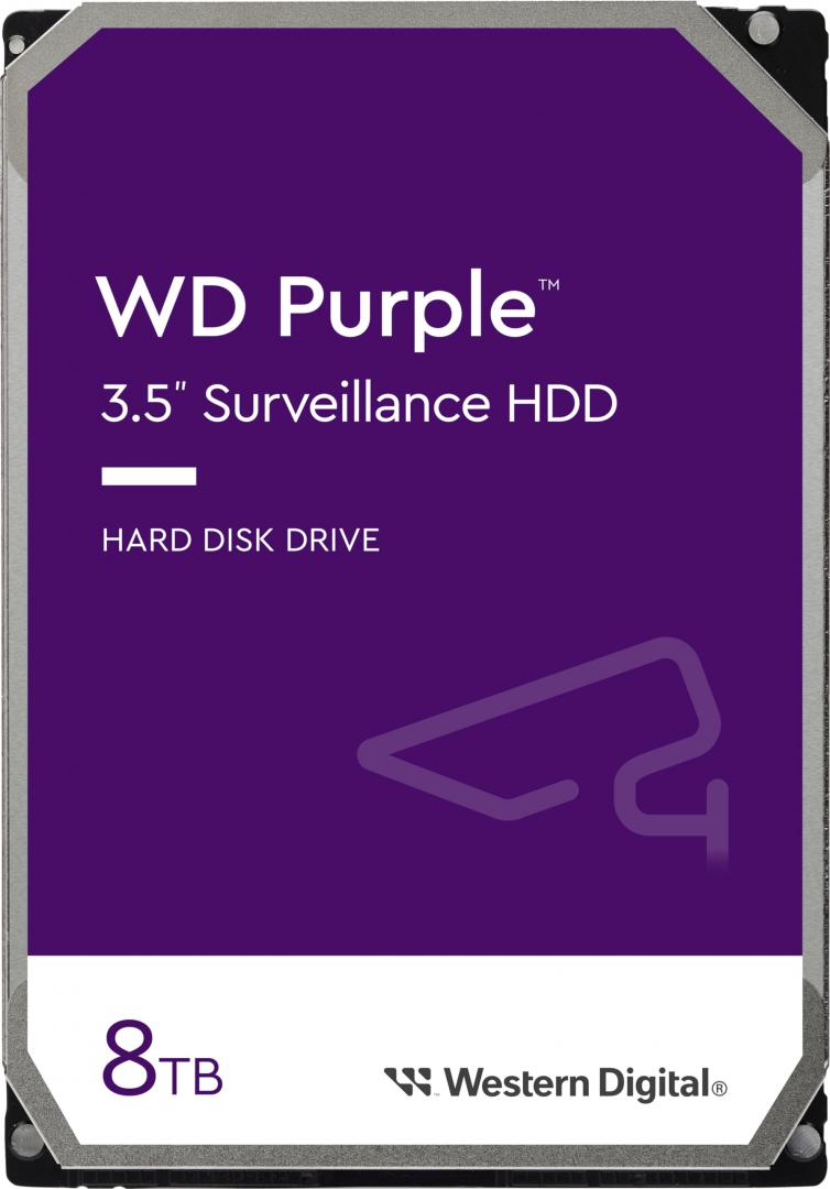 HDD Surveillance WD  8TB SATA-III  3.5" 5640RPM 256MB Purple (WD85PURZ)