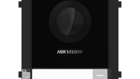 Panou videointerfon modular de exterior Hikvision DS-KD8003-IME1(B); 1 x buton apelare, camera video wide angle 180° Fish eye 2MP; permite conectarea pana la 8 submodule de extensie, conectare: TCP/IP, RTSP; customizare afisare nume; montaj aplicat sau ingropat (accesoriile demontaj nu sunt (DS-KD8003-IME1(B))