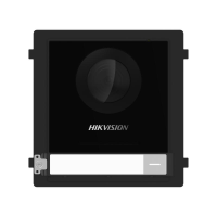 Panou videointerfon modular de exterior Hikvision DS-KD8003-IME1(B); 1 x buton apelare, camera video wide angle 180° Fish eye 2MP; permite conectarea pana la 8 submodule de extensie, conectare: TCP/IP, RTSP; customizare afisare nume; montaj aplicat sau ingropat (accesoriile demontaj nu sunt (DS-KD8003-IME1(B))