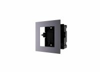 Panou frontal pentru un modul videointerfon modular Hikvision DS-KD-ACF1; montare incastrata; material aluminiu, doza de plastic inc lusa;dimensiuni: 134mm x 124mm × 4mm; (DS-KD-ACF1)