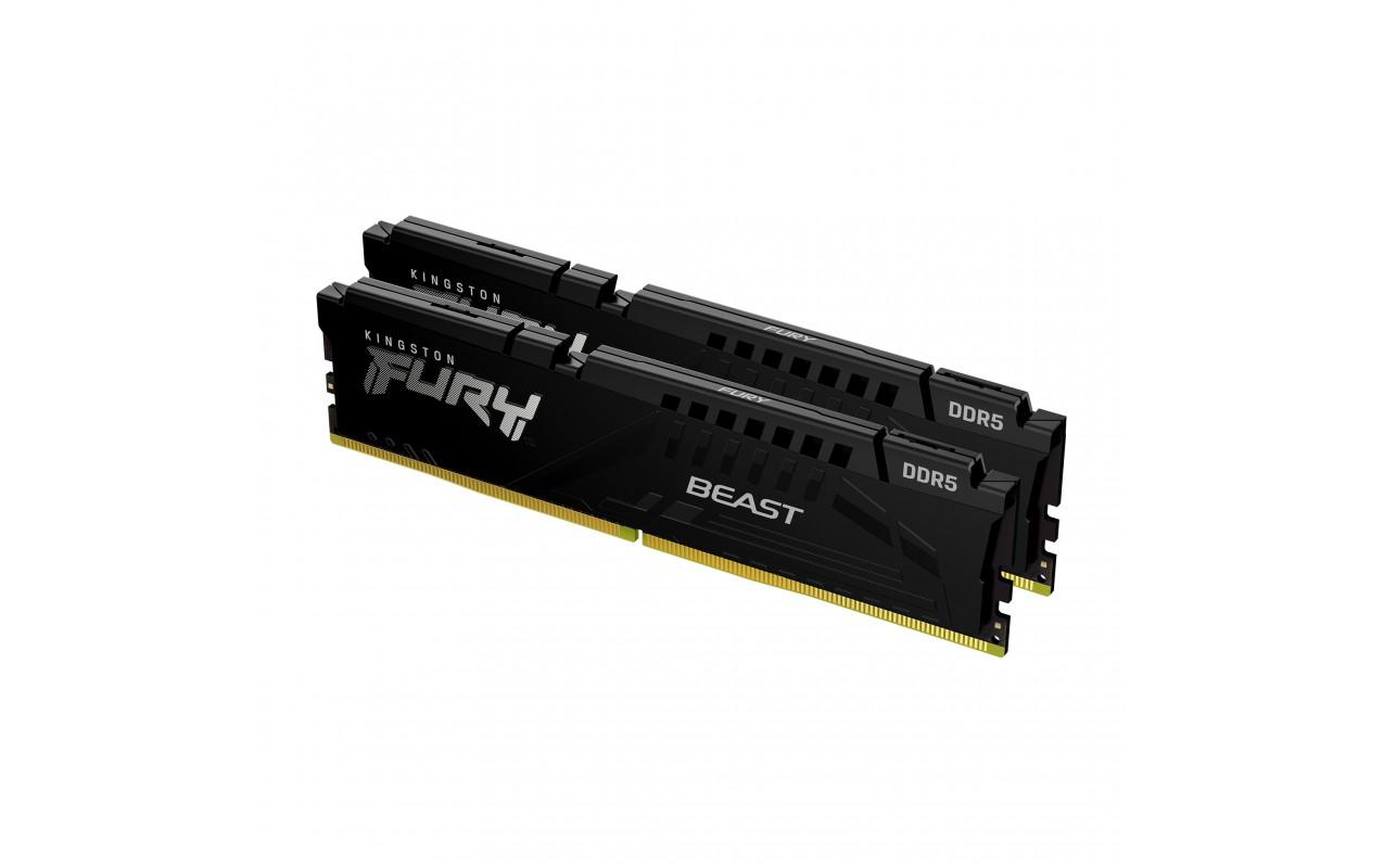 Memorie RAM Kingston DDR5 64GB 5200Mhz CL36 1.25V Dual Channel Kit Fury Beast Black EXPO (KF552C36BBEK2-64)