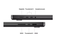 MacBook Pro 16.2"/Apple M4 Pro (CPU 14-core, GPU 20-core, Neural Engine 16-core)/24GB/512GB - Space Black - INT KB (MX2X3RO/A)
