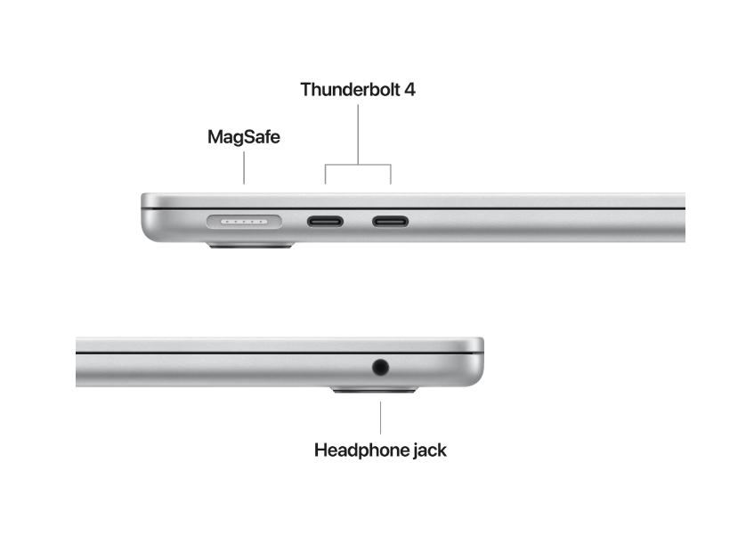 MacBook Air 13.6" Retina/Apple M4 (CPU 10-core, GPU 8-core, Neural Engine 16-core)/16GB/256GB - Silver - INT KB (2025) 30W USB‑C (MW0W3RO/A)