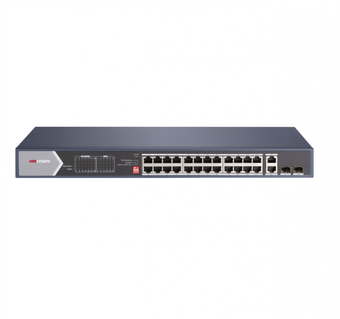 Switch Hikvision DS-3E0528HP-E, 28-port, HiPOE (DS-3E0528HP-E)