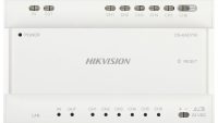 Controler pentru sisteme de videointerfonie cu conexiune pe 2 fire Hikvision DS-KAD706-S, 6 canale, interfata retea: 1, RJ45, alimentare 24 VDC (DS-KAD706-S)