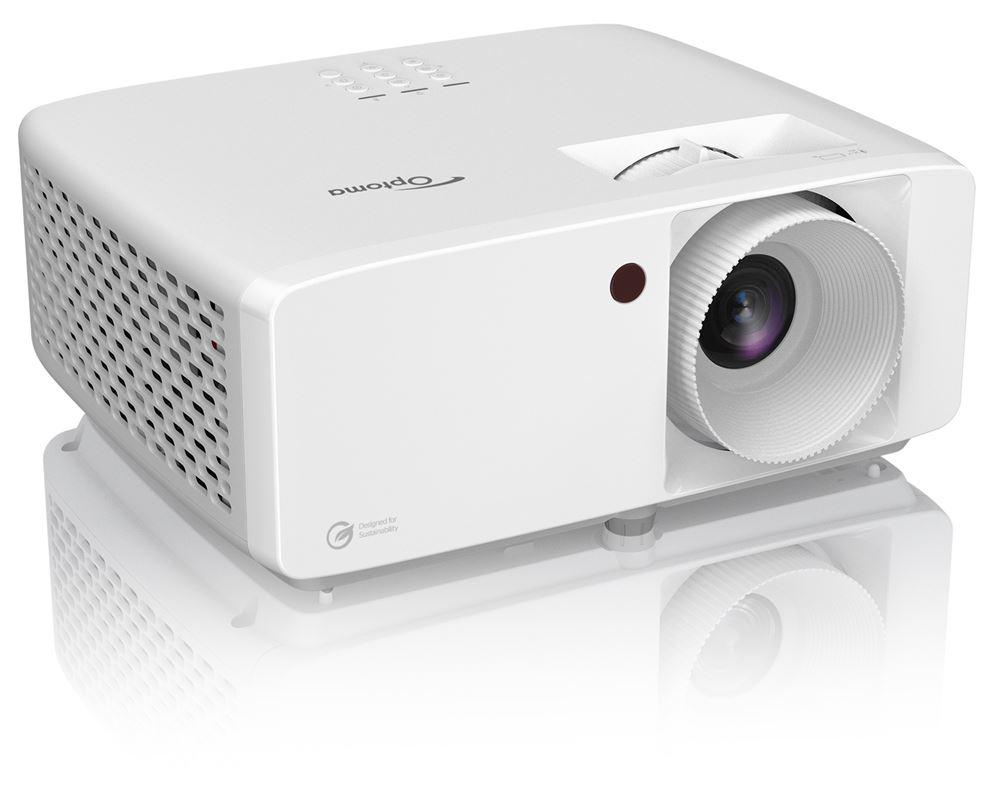 Videoproiector Optoma ZH462, FHD 1920* 1080, 5.000 lumeni, 3.000.000:1, 16:9/4:3/ 16:10, laser 30.000 ore, distanta maxima de proiectie 8 m, zoom 1.3, 2* HDMI, audio, USB-A power 1.5A, RS232, RJ45, 29- 31 dB, Full 3D, Security bar, Kensington Lock, protejare cu parola, IP6X, functionare 24/7, rotire (E9PD7M201EZ3)
